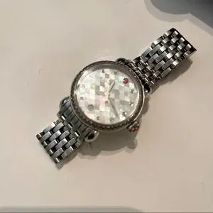 $2200 NWT Michele CSX-36 Diamond, BLACK Mosaic Mop MWW03M000192 New Michele CSX-36 Diamond Ladies Quartz Watch main image 4